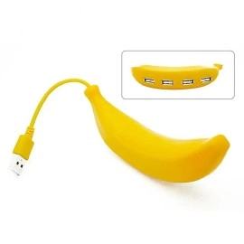 USB-адаптер на 4-порти у формі банана..