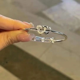 Твердий браслет Два серця