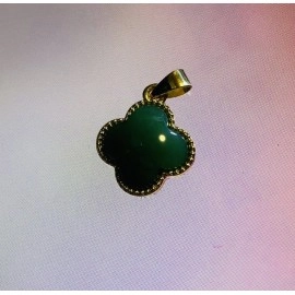 Кулон підвіска Чотирьохлистник, конюшина, зеленого кольору