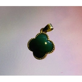 Кулон підвіска Чотирьохлистник, конюшина, зеленого кольору