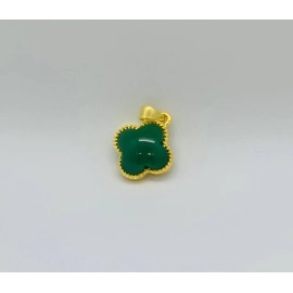 Кулон підвіска Чотирьохлистник, конюшина, зеленого кольору