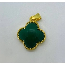 Кулон підвіска Чотирьохлистник, конюшина, зеленого кольору