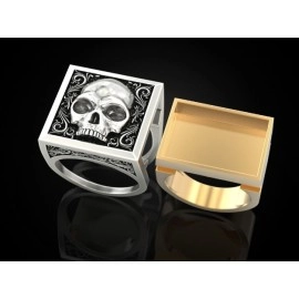 Двоколірний персень із потайною нішою Привид