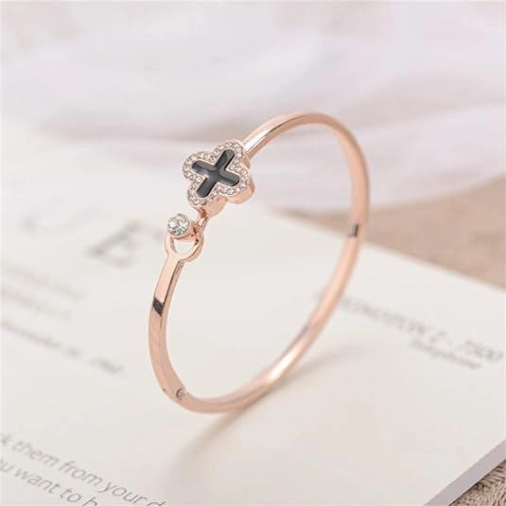 Браслет Чотирилистий конюшина з камінням