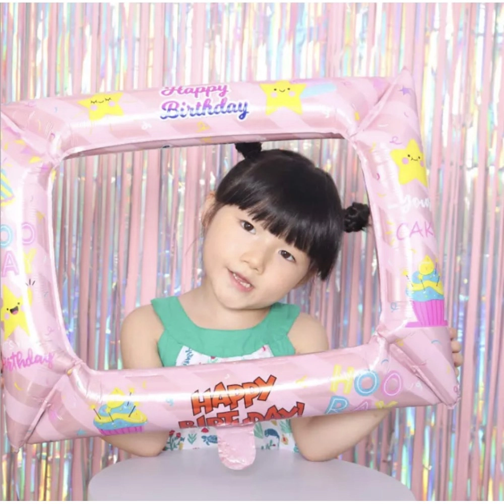 Повітряна кулька із фольги Фоторамка Happy birthday