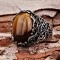 Перстень Око тигра сріблясте 23