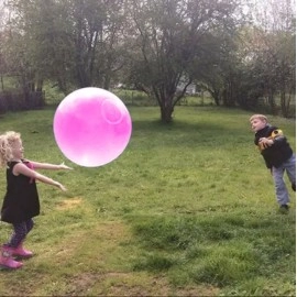 Надувний м'яч Wubble Bubble 60см рожевий