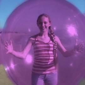 Надувний м'яч Wubble Bubble фіолетовий 130см