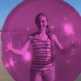 Надувний м'яч Wubble Bubble рожевий130см