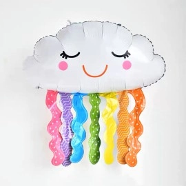 Фольгована повітряна кулька Райдужні хмари 74х79 см