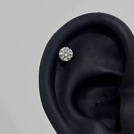 Сережки-пусети гвоздики з камінням 8мм, сережки