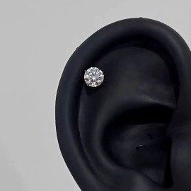 Сережки-пусети гвоздики з камінням 8мм, сережки