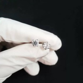 Сережки-пусети гвоздики з камінням 8мм, сережки