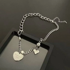 Жіночий ланцюжок кольє Серце Love you more