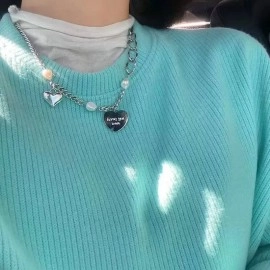 Жіночий ланцюжок кольє Серце Love you more
