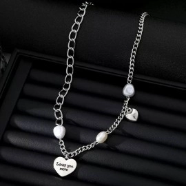 Жіночий ланцюжок кольє Серце Love you more