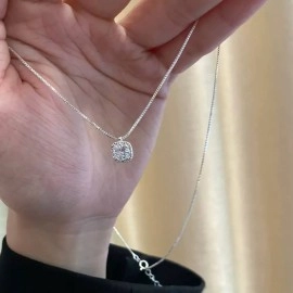 Підвіска на ланцюжку Кристал у стразах, срібляста