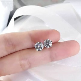 Сережки-пусети гвоздики з камінням 8мм, сережки