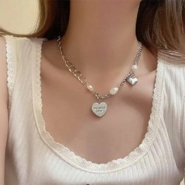 Жіночий ланцюжок кольє Серце Love you more